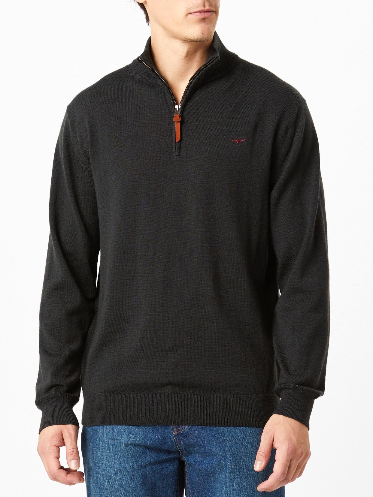 RM Williams W26 Ernest Merino 1/4 Zip Knit