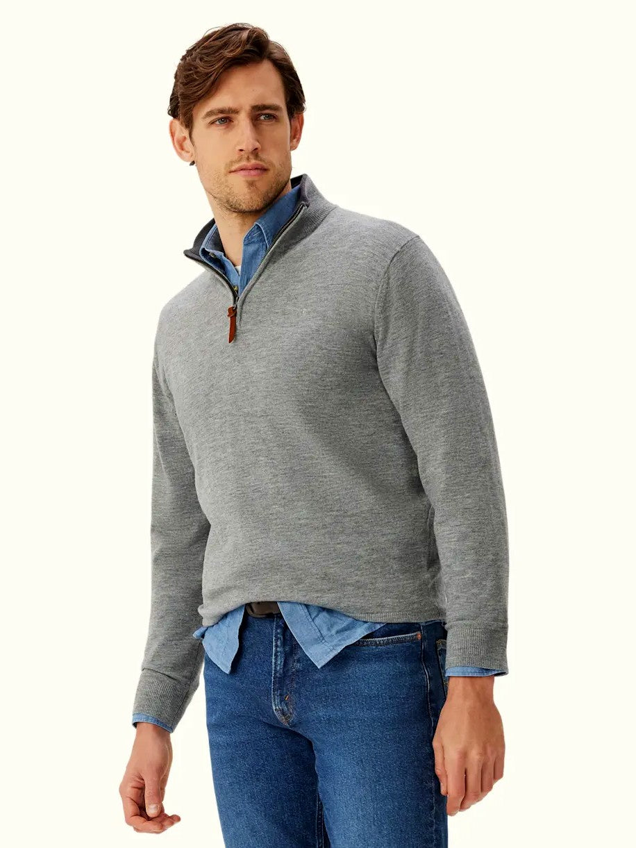 RM Williams S25 Ernest Sweater - Pale Grey