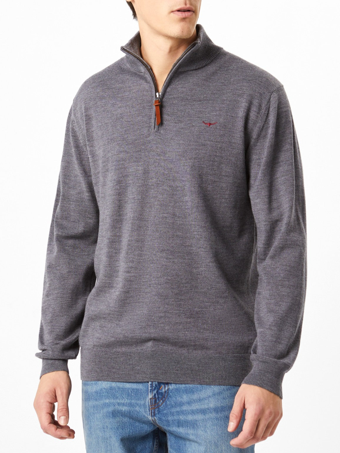 RM Williams W26 Ernest Merino 1/4 Zip Knit