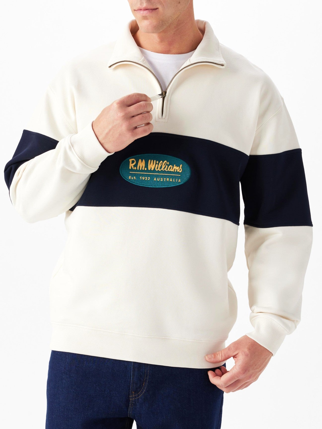 RM Williams S26 90's Logo 1/4 Zip Sweatshirt