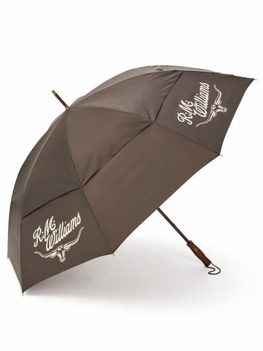RM Williams S26 Golf Umbrella - Chestnut