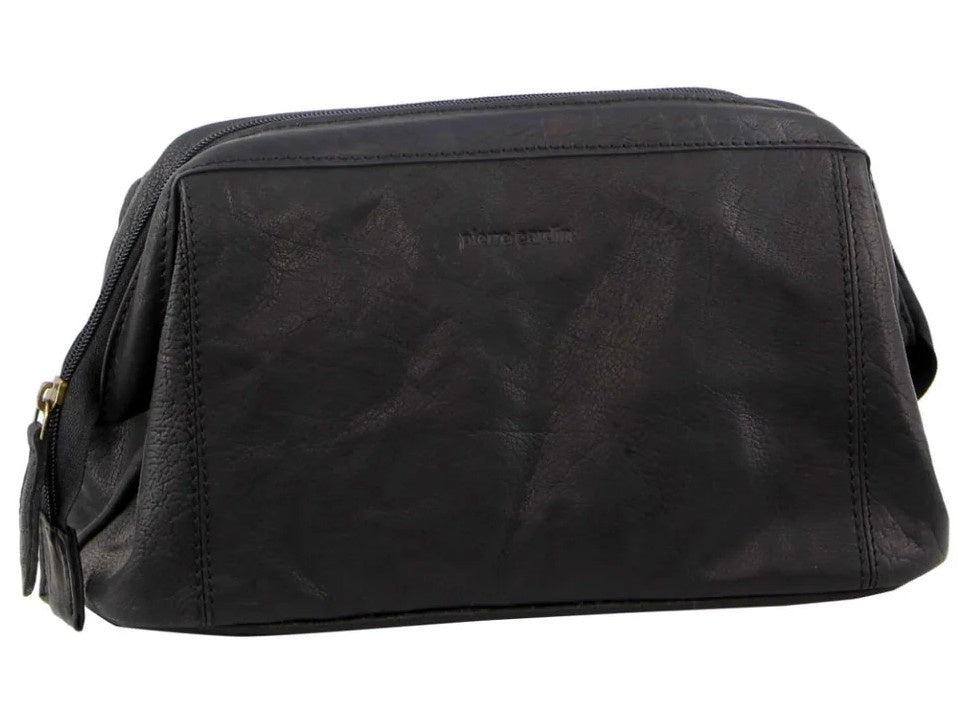 Pierre Cardin Rustic Leather Toiletry Bag