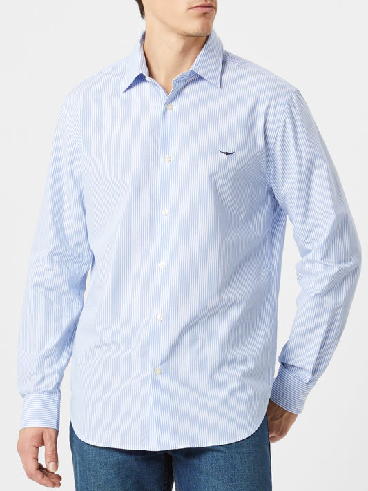 RM Williams W26 Sommers Poplin Stripe Shirt
