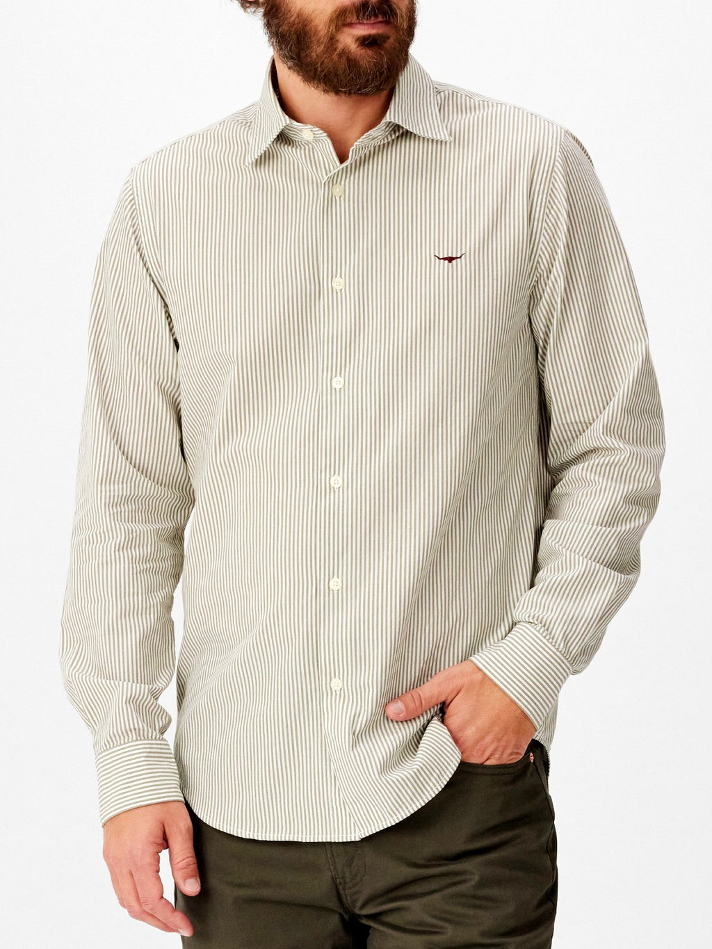 RM Williams Sommers Poplin Stripe Shirt