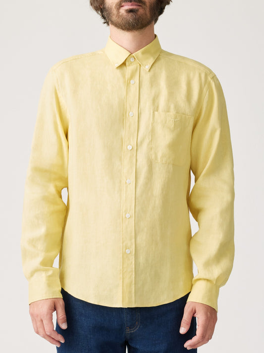 RM Williams S25 Classic Linen Shirt BDC - Yellow