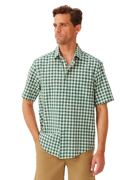 RM Williams S25 Classic Shirt SS - Green White