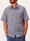 RM Williams S26 Classic Check Poplin Shirt - Navy Char