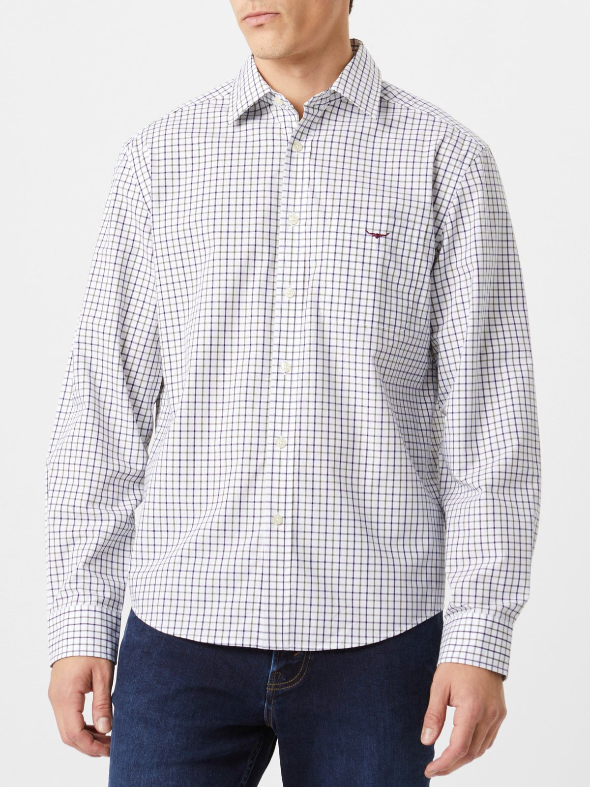 RM Williams Newland Poplin Check Shirt