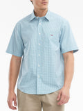 RM Williams S27 Quinn Poplin Check SS Shirt