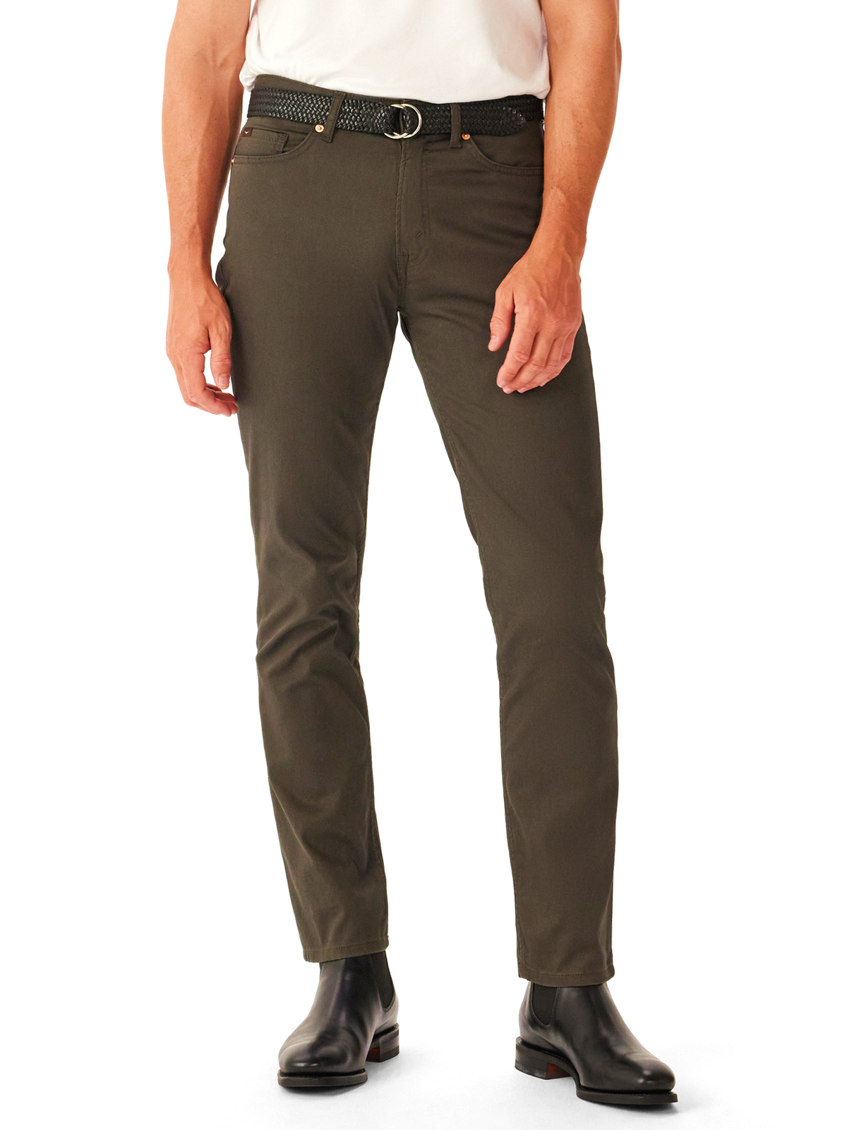 RM Williams W25 Loxton Stretch Twill Jeans - Military