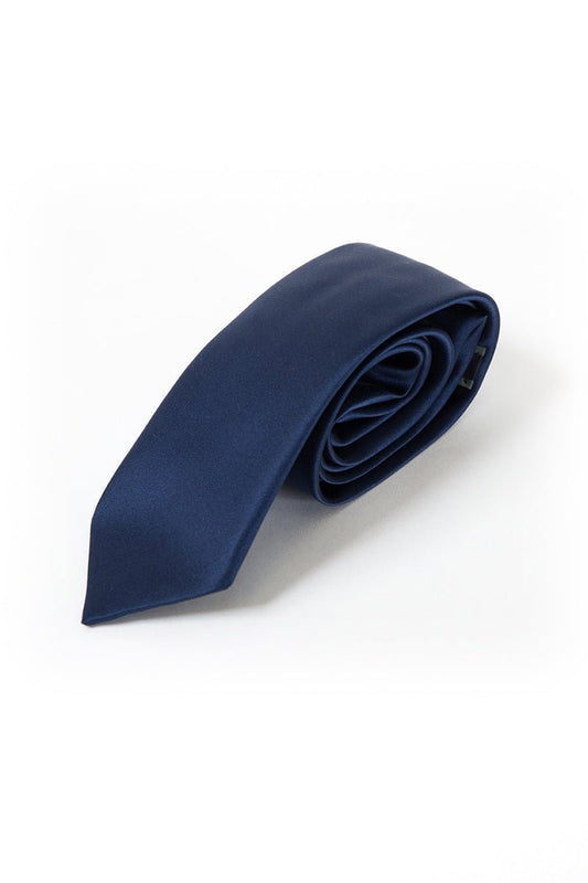 01 Navy Satin Tie - Thomson's Suits Ltd - 26265