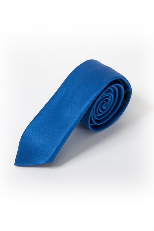 12 Blue Satin Tie - Thomson's Suits Ltd - 26276