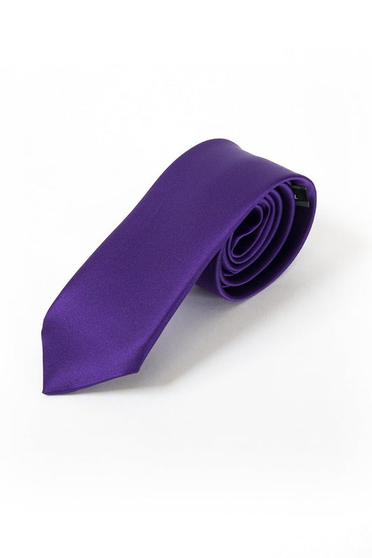 13 Purple Satin Tie - Thomson's Suits Ltd - 26277