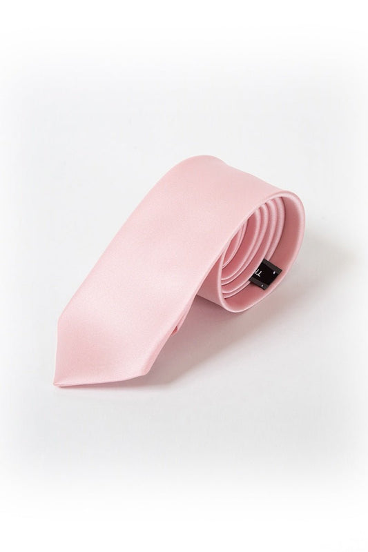 14 Dusky Pink Satin Tie - Thomson's Suits Ltd - 26278