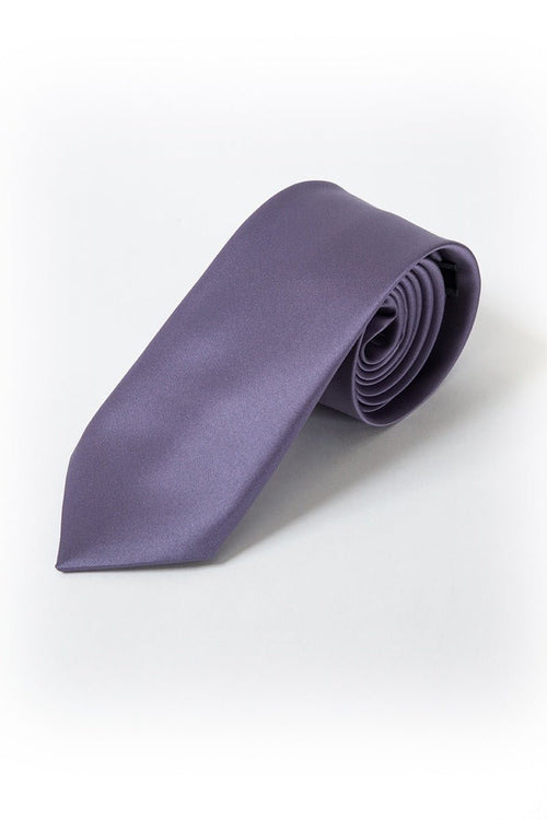 28 Violet Satin Tie - Thomson's Suits Ltd - 26292
