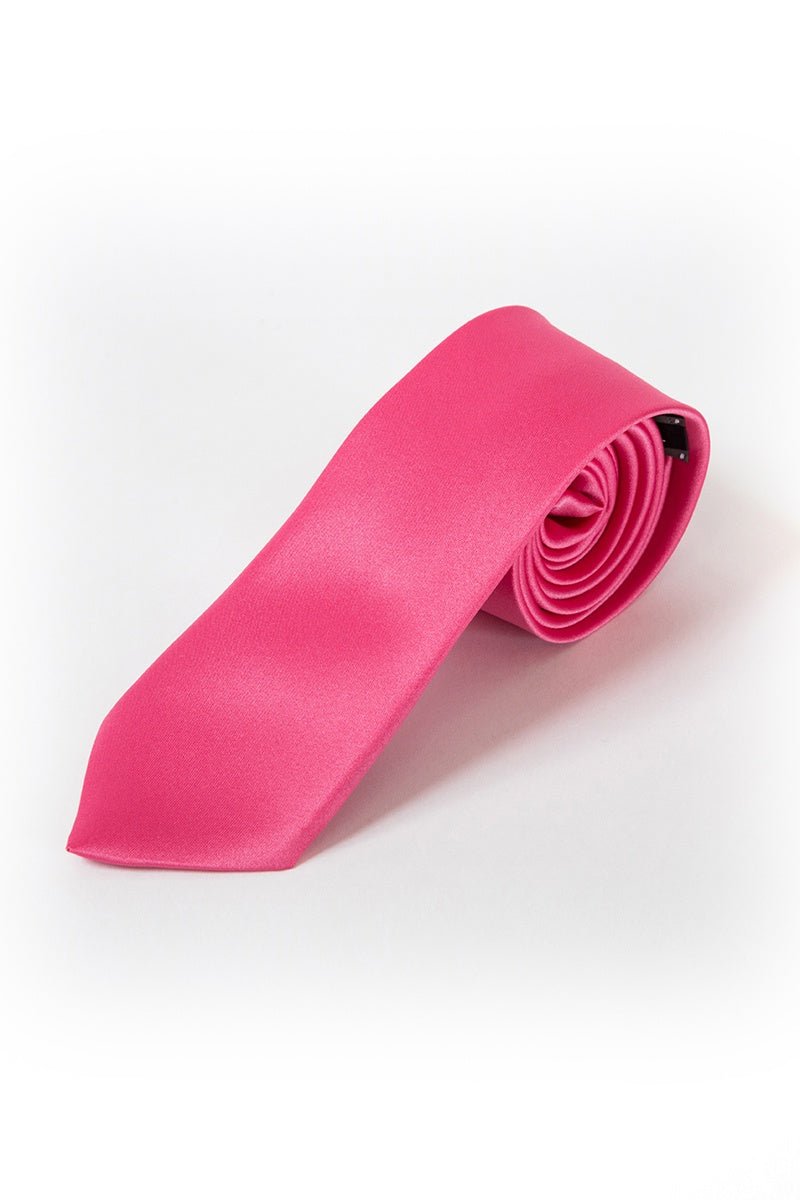 43 Hot Pink Satin Tie - Thomson's Suits Ltd - 26307
