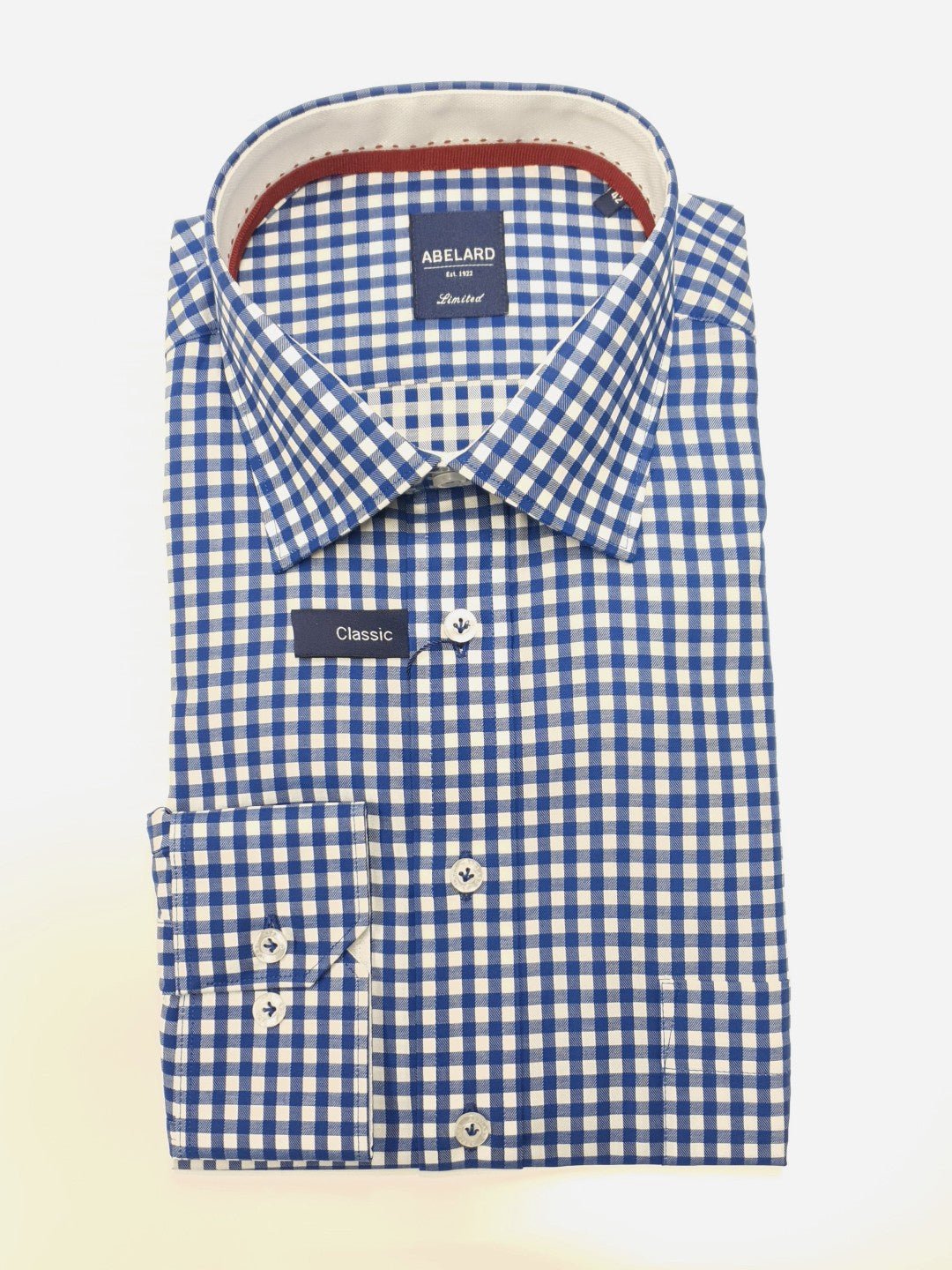 Abelard S22 Punchy Check Shirt - Thomson's Suits Ltd - Cobalt - 40 - 64027