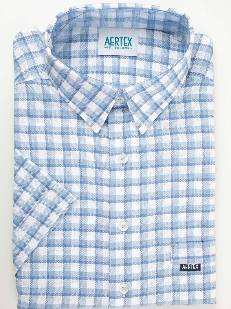 Aertex FYM160 Glastonbury LS Shirt - Thomson's Suits Ltd - Chambray - S - 57581