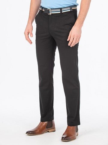 Bob Spears Active Waist Casual Chino's - Thomson's Suits Ltd - Black - 42 - 48379