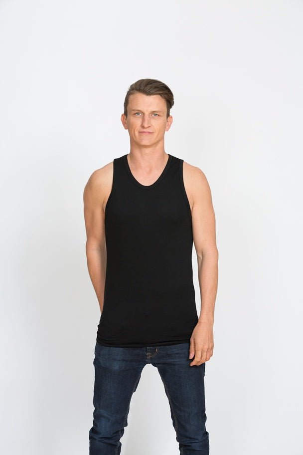 Brass Monkeys BM004 Singlet - Thomson's Suits Ltd - Black - S - 29723