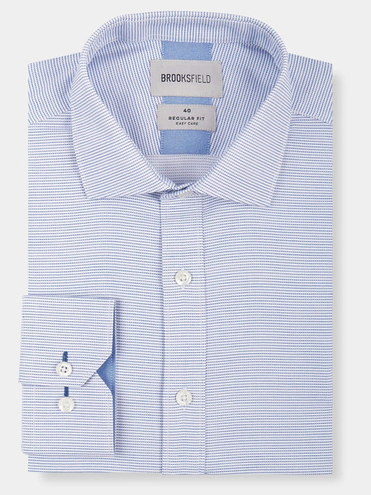 Brooksfield BFC2002 Business Shirt - Thomson's Suits Ltd - Blue - 41 - 64857