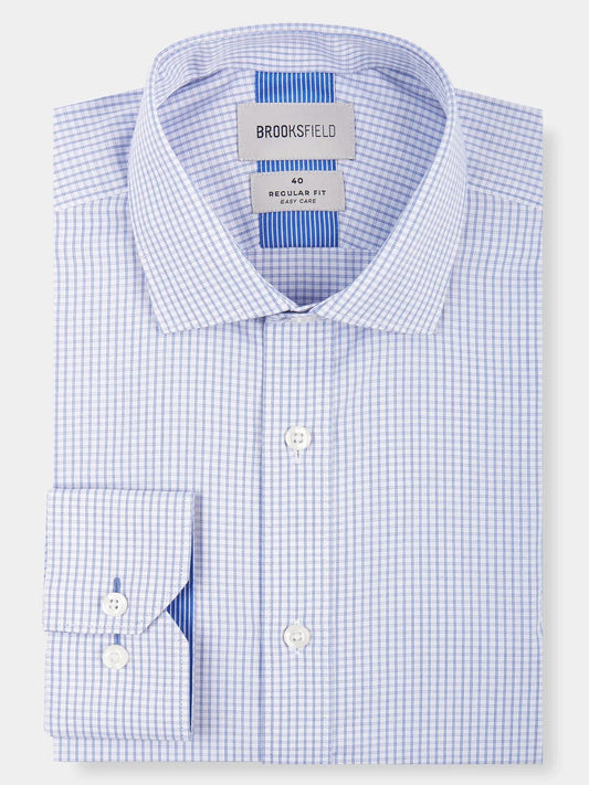 Brooksfield BFC2004 Business Shirt - Thomson's Suits Ltd - Blue - 41 - 64868