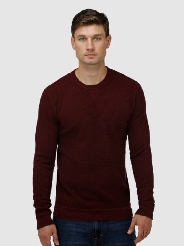 Brooksfield BFK398 Sweater - Thomson's Suits Ltd - Wine - M - 44040