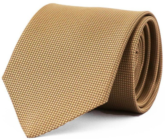 Fellini Classic Jacquard Tie - Thomson's Suits Ltd - Beige - - 37530