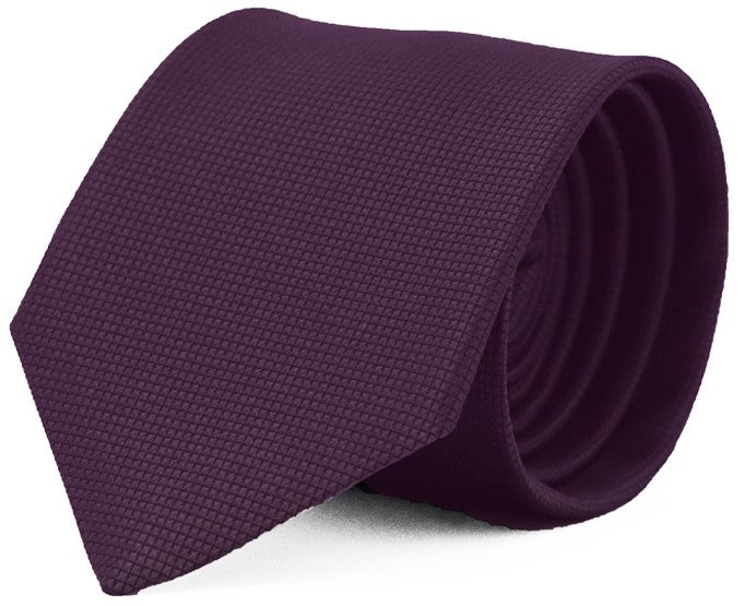 Fellini Classic Jacquard Tie - Thomson's Suits Ltd - Purple - - 37536