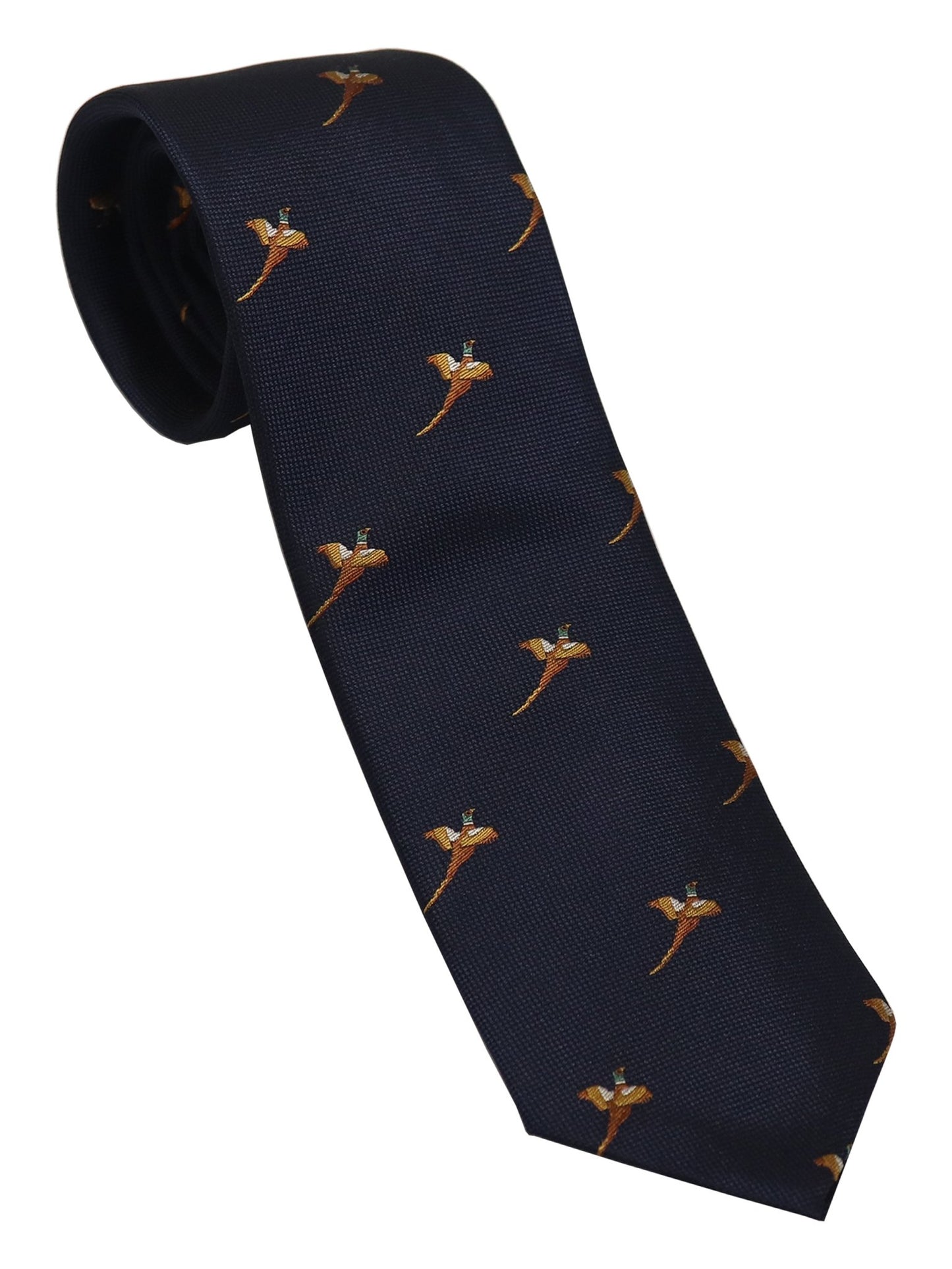 Harry Knight Esq. Pheasant Silk Tie - Thomson's Suits Ltd - Navy - - 41347