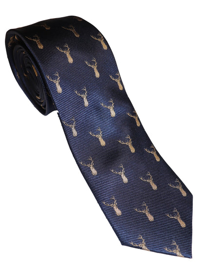 Harry Knight Esq. Stag Tie - Thomson's Suits Ltd - Navy - - 51227