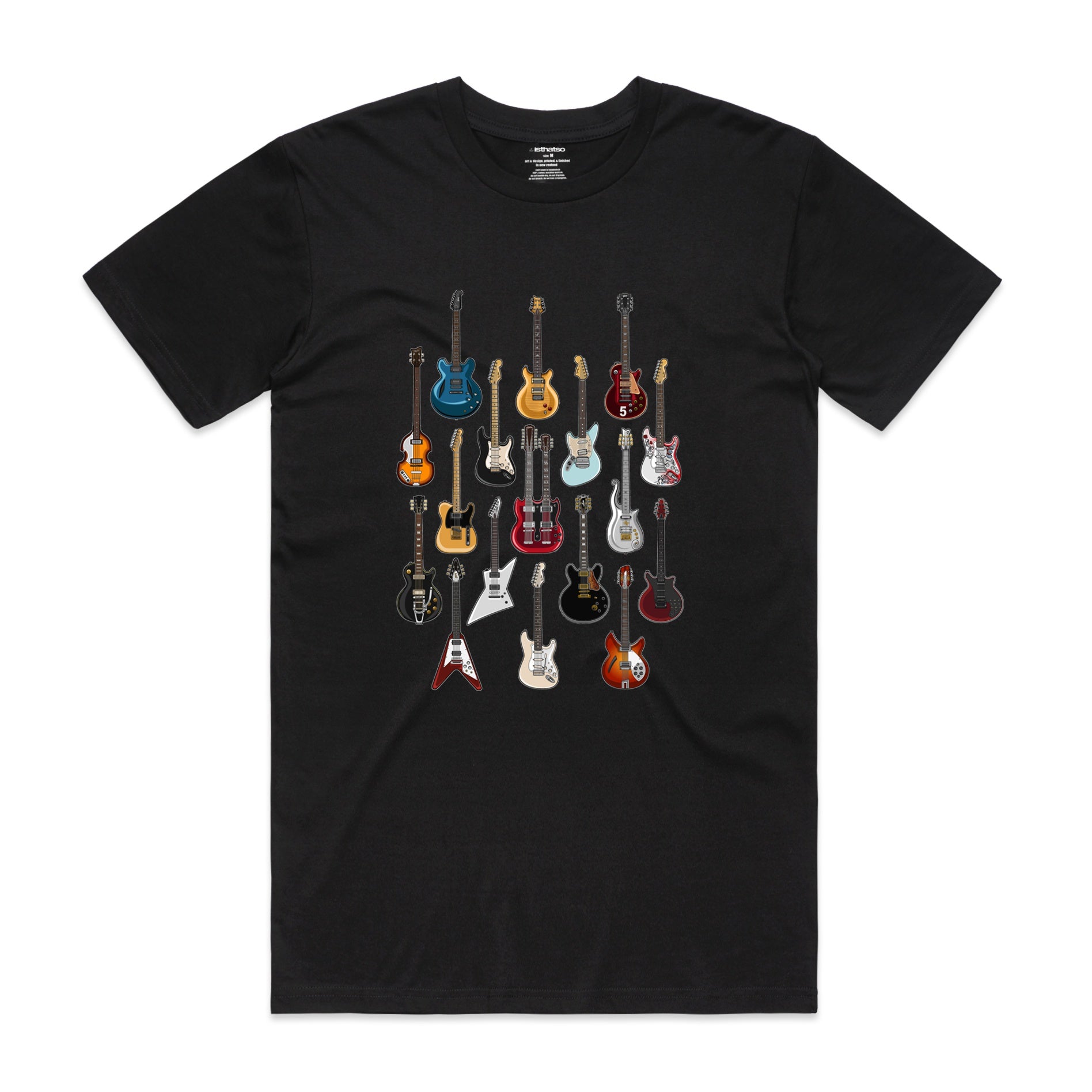 isthatso Famous Guitars T-Shirt - Thomson's Suits Ltd - Black - M - 62479