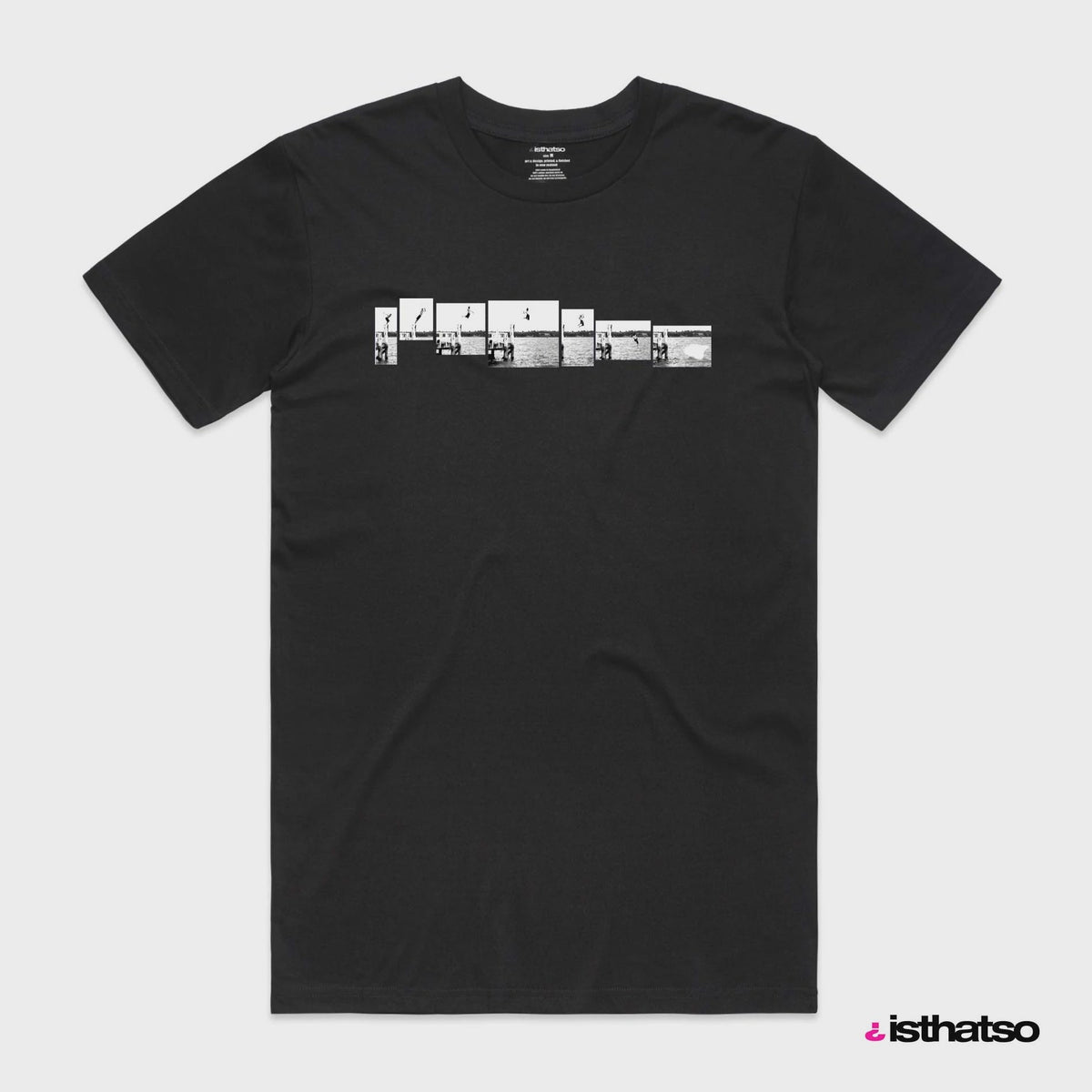isthatso Wharf Jumping T-Shirt - Thomson's Suits Ltd - Black - M - 62490