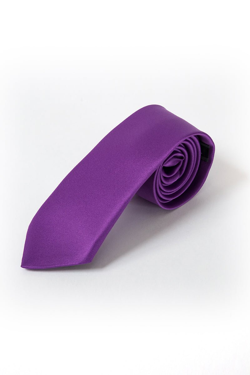 Long Tie - Thomson's Suits Ltd - Violet - - 10532