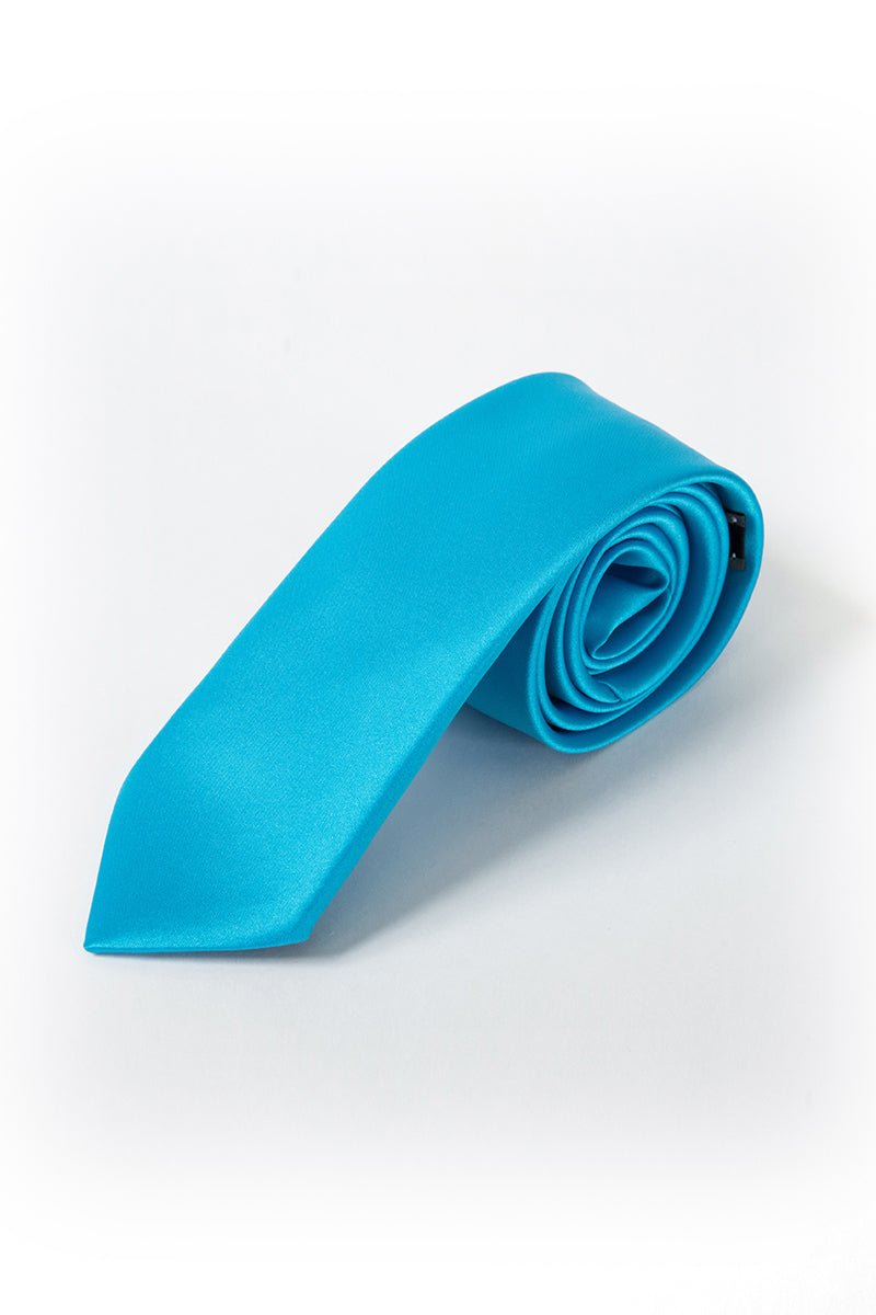 Long Tie - Thomson's Suits Ltd - Aqua - - 10529