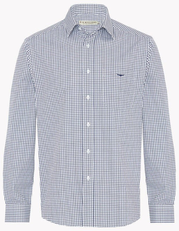 RMW Collins Twill Shirt - Thomson's Suits Ltd - Blue Check - S - 25462