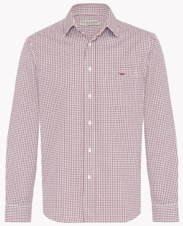 RMW Collins Twill Shirt - Thomson's Suits Ltd - Blue Check - S - 25462