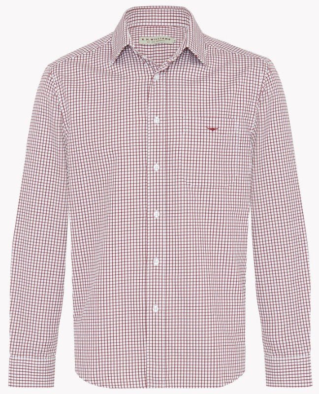 RMW Collins Twill Shirt - Thomson's Suits Ltd - Blue Check - S - 25462