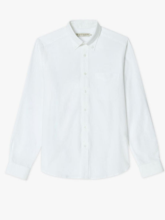RMW Jervis Oxford Twill Shirt - Thomson's Suits Ltd - White - M - 53424
