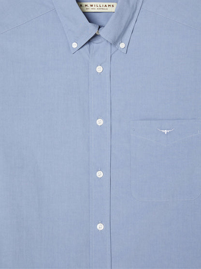 RMW S22 Collins BD Plain Poplin Shirt - Thomson's Suits Ltd - White - S - 53586
