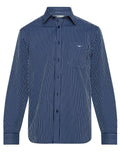 RMW W21 Twill Combo Collins Shirt - Thomson's Suits Ltd - NavyWhite - S - 47716