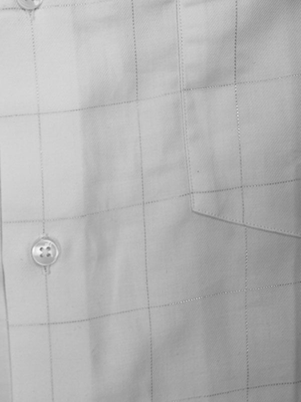Vigami Block Check Shirt - Thomson's Suits Ltd - WhiteSilver - M - 65497