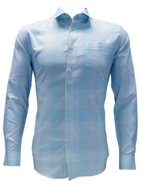 Vigami Pastel Check Shirt - Thomson's Suits Ltd - Mint - M - 65509