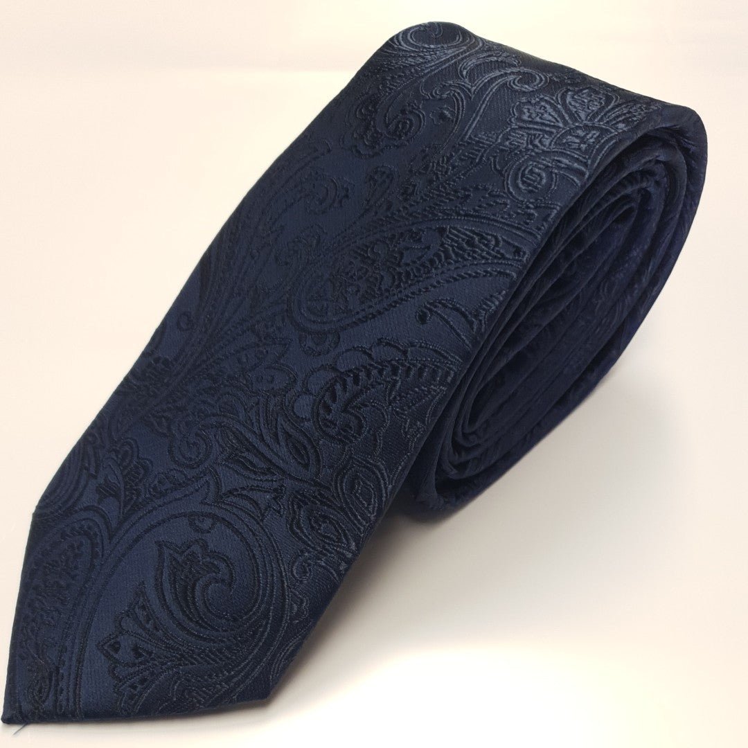 Zenith Paisley Ties - Thomson's Suits Ltd - Navy - - 63945