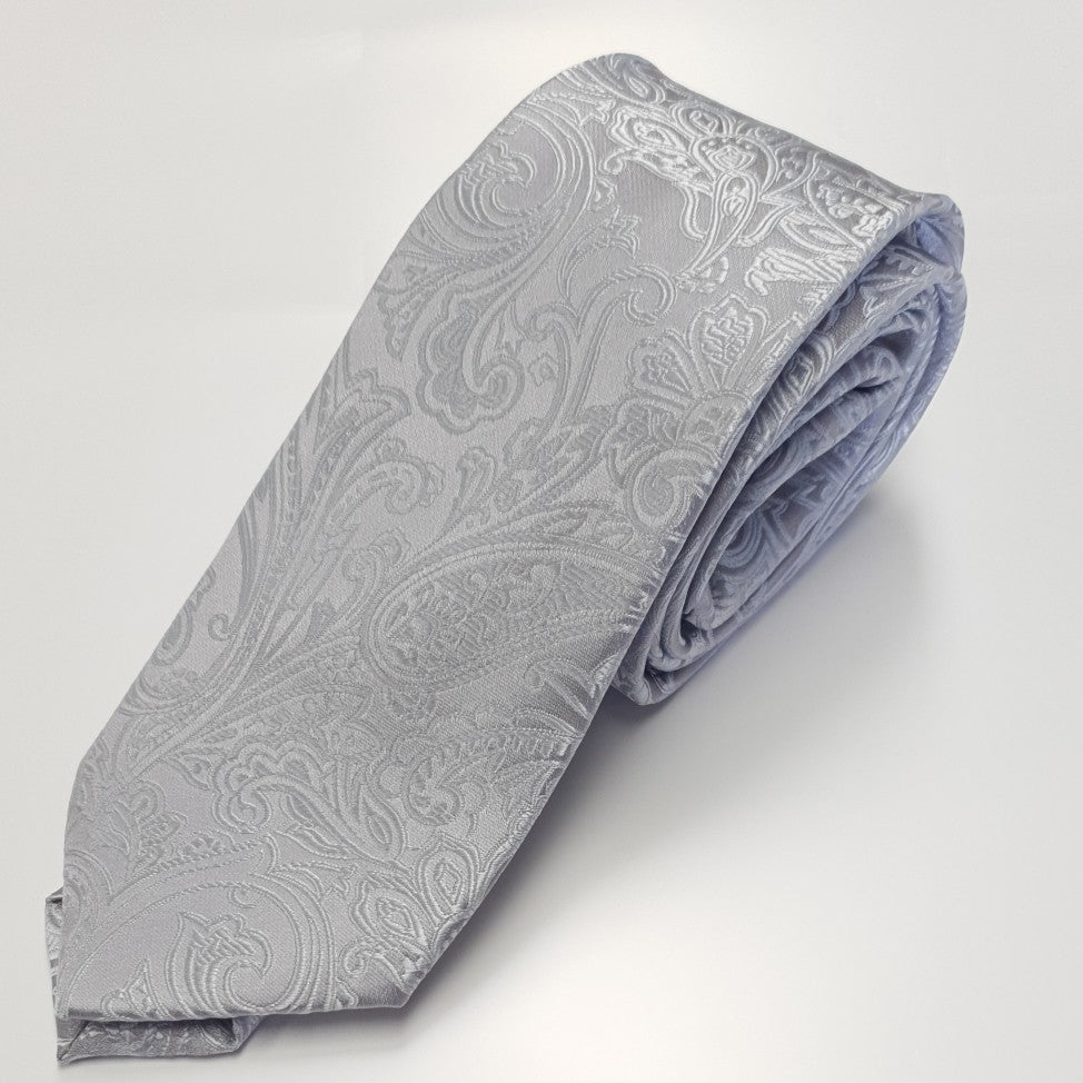 Zenith Paisley Ties - Thomson's Suits Ltd - Grey - - 63949